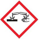 Gevarensymbool CLP-pictogram bijtend