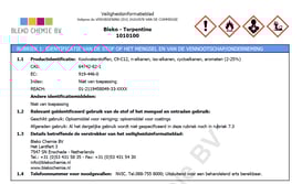 MSDS terpentine